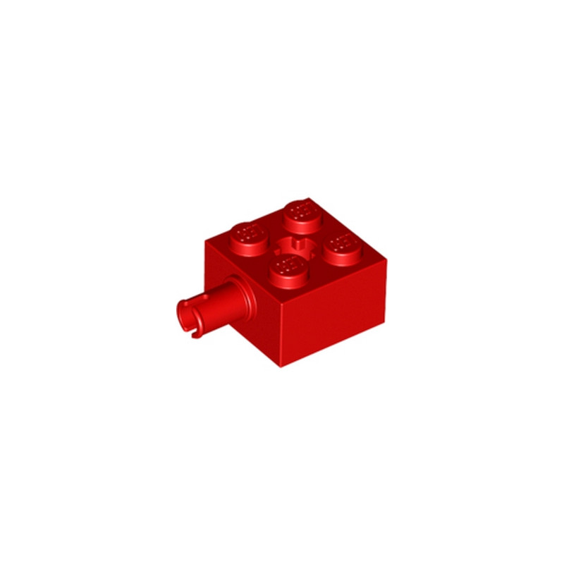 LEGO 623221 BRIQUE 2X2 W. SNAP AND CROSS - ROUGE