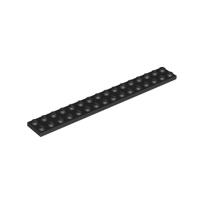 LEGO 428226 PLATE 2X16 - BLACK