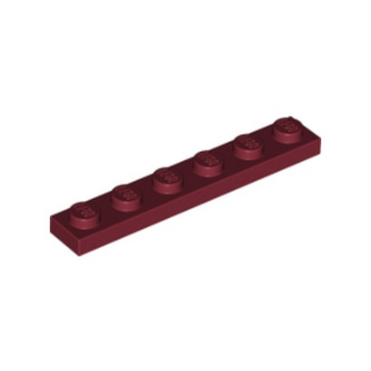LEGO 4164108 PLATE 1X6 - NEW DARK RED