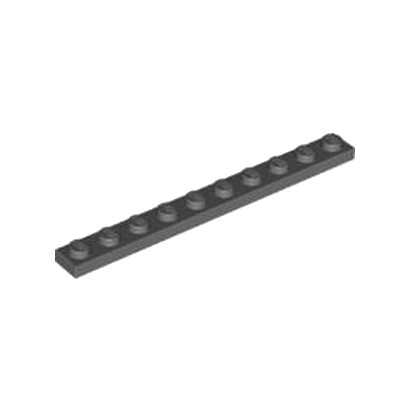 LEGO 4257526 PLATE 1X10 - DARK STONE GREY