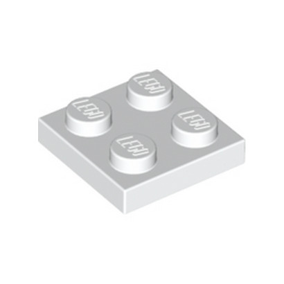 LEGO 302201 PLATE 2X2 - BLANC
