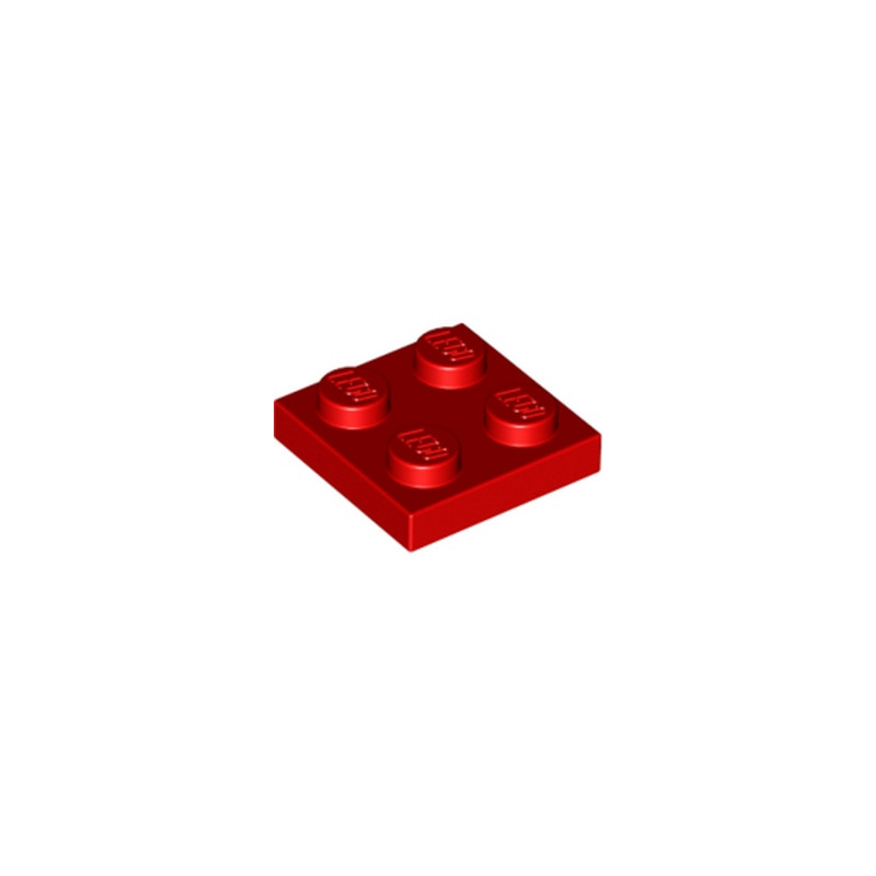 LEGO 302221 PLATE 2X2 - ROUGE