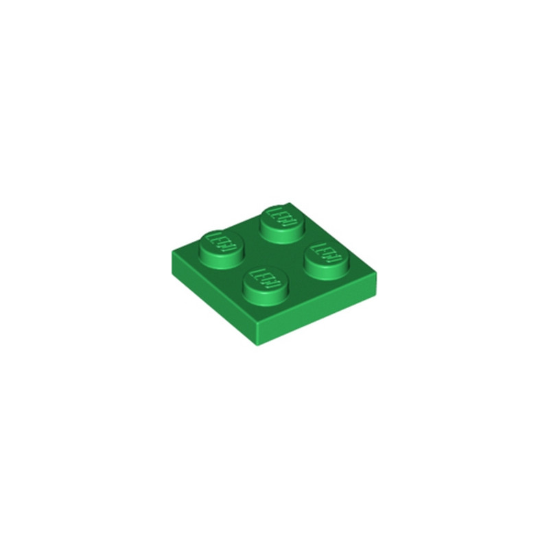 LEGO 302228 PLATE 2X2 - DARK GREEN