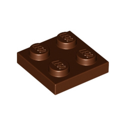 LEGO 4613975 PLATE 2X2 - REDDISH BROWN