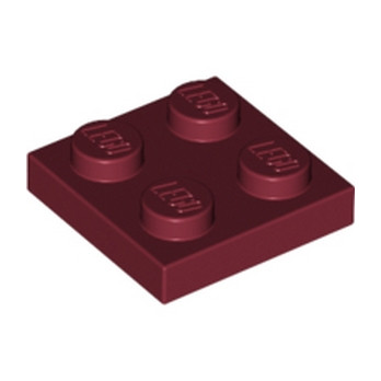 LEGO 4163160 PLATE 2X2 - NEW DARK RED