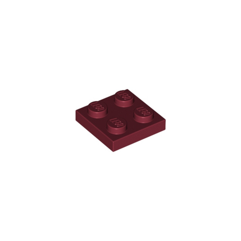 LEGO 4163160 PLATE 2X2 - NEW DARK RED