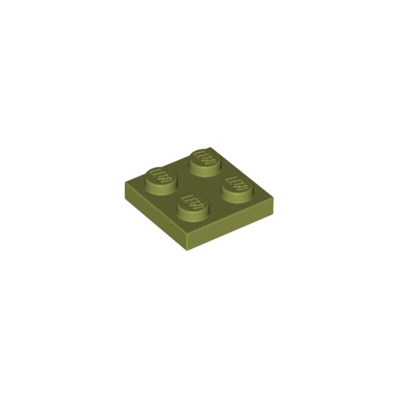 LEGO 6079617 - PLATE 2X2 - OLIVE GREEN
