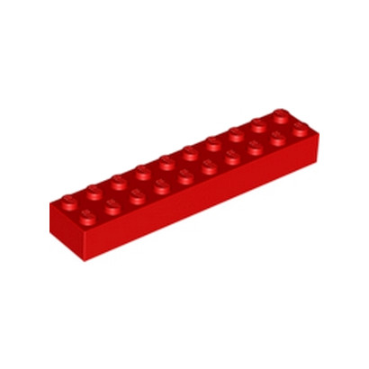 LEGO 4617857 BRICK 2X10 - ROT