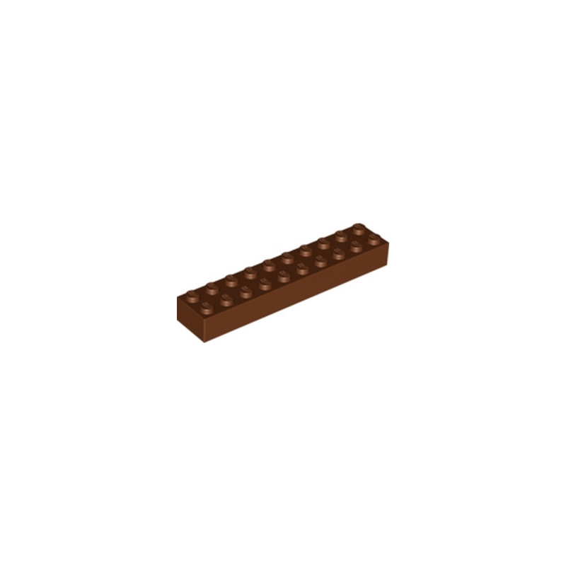 LEGO 6096716 BRICK 2X10 - REDDISH BROWN