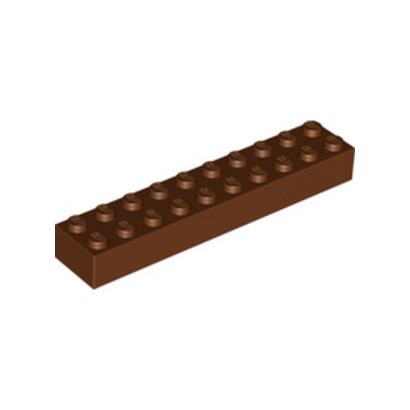 LEGO 6096716 BRICK 2X10 - REDDISH BROWN