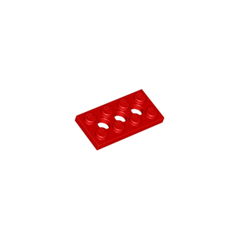 LEGO 370921 PLATE 2X4, 3XØ4.9 - ROUGE