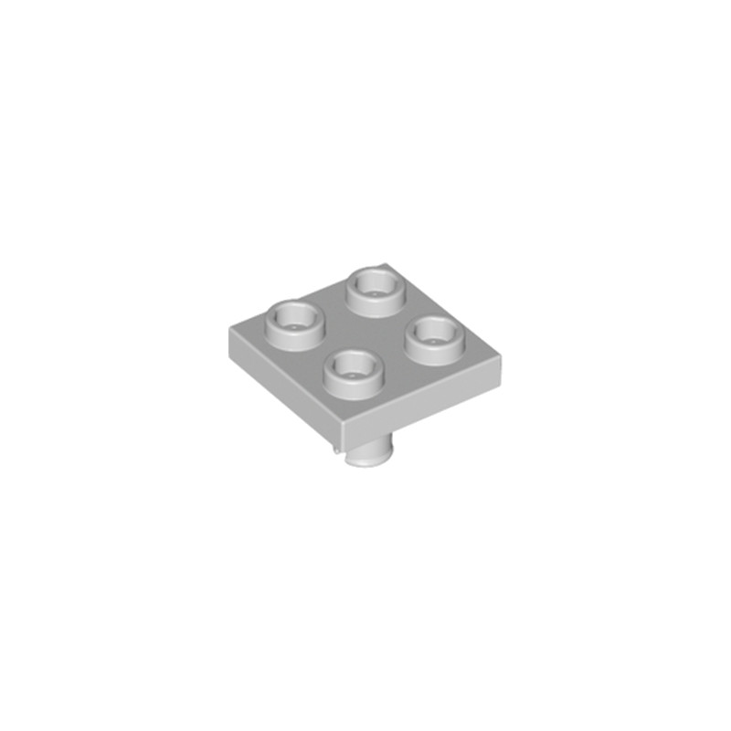 LEGO 6276848 PLATE 2X2 INVERTED W. SNAP - MEDIUM STONE GREY
