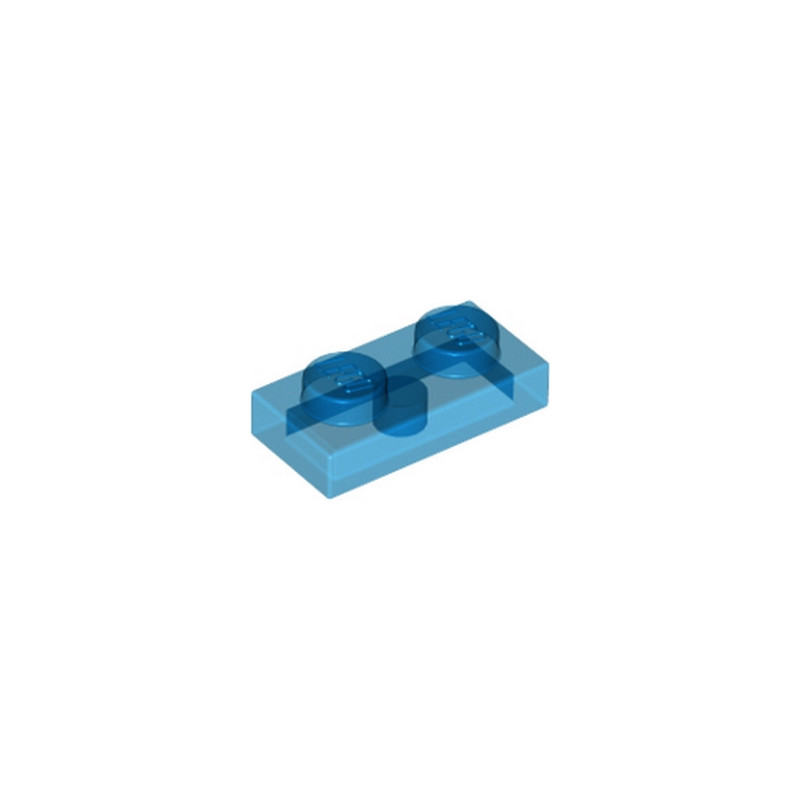 LEGO 6240215 PLATE 1X2 - TRANSPARENT DARK BLUE