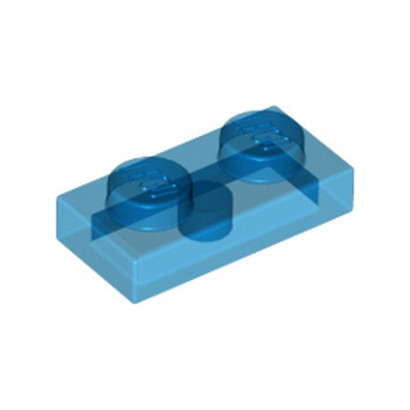 LEGO 4101694 PLATE 1X2 - BLEU FONCE TRANSPARENT