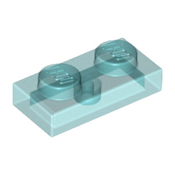 LEGO 6240222 PLATE 1X2 - TRANSPARENT BLUE