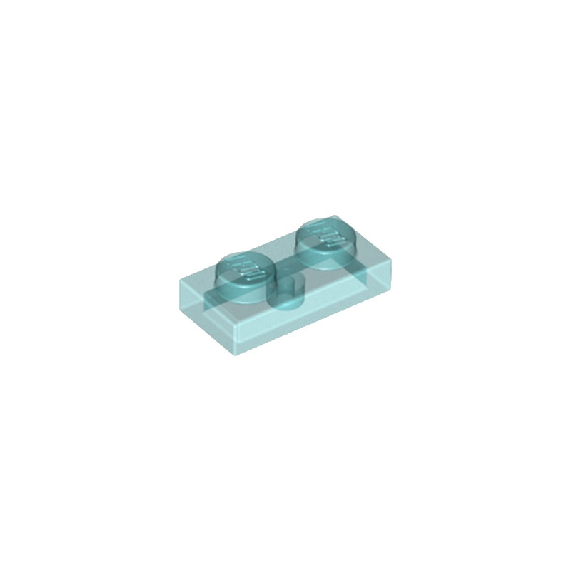 LEGO 6240222 PLATE 1X2 - TRANSPARENT BLUE
