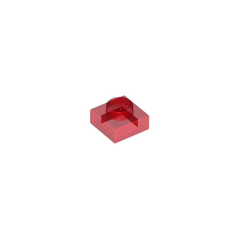 LEGO 302441  PLATE 1X1 - ROUGE TRANSPARENT