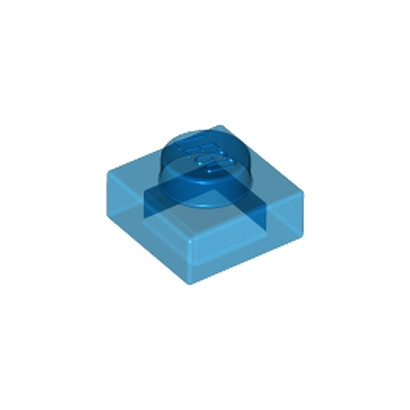 LEGO 6252044 PLATE 1X1 - BLEU FONCE TRANSPARENT