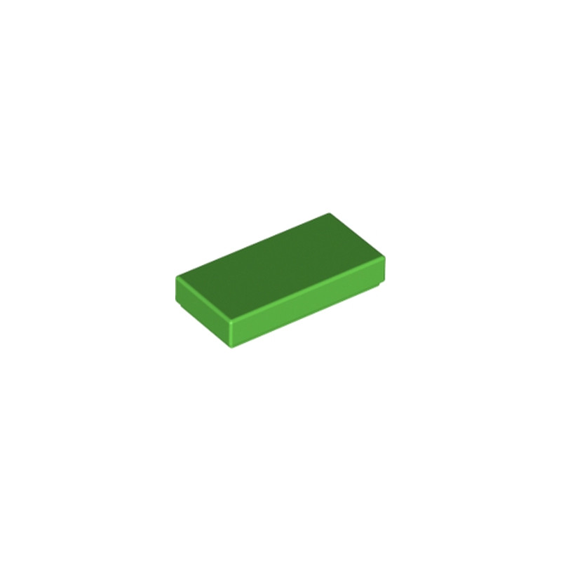 LEGO 6195258 FLAT TILE 1X2 - BRIGHT GREEN