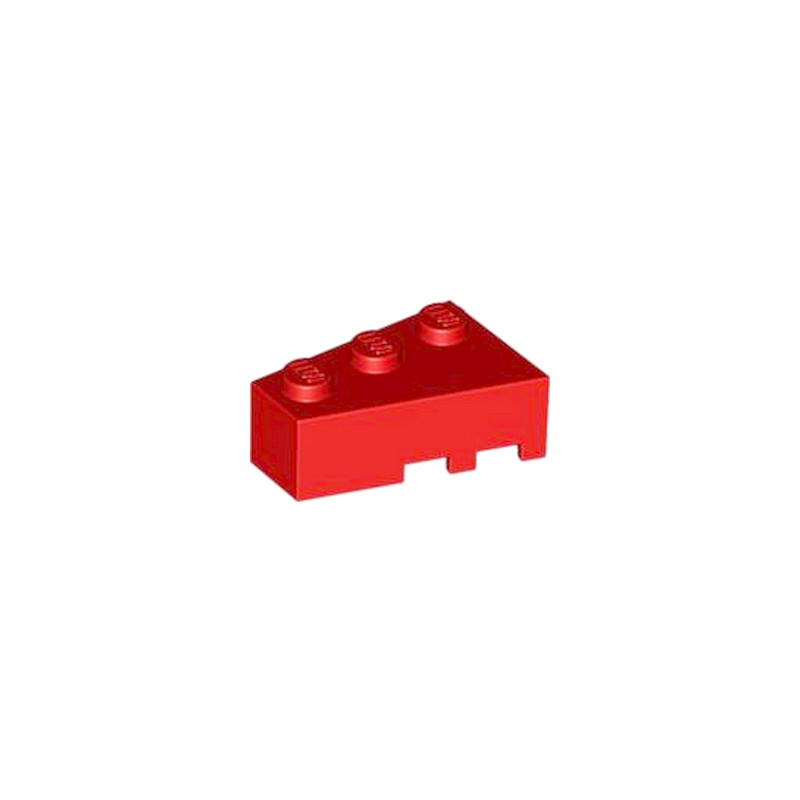 LEGO 6256588 BRIQUE 1 ANGLE COUPE GAUCHE  2X3 - ROUGE
