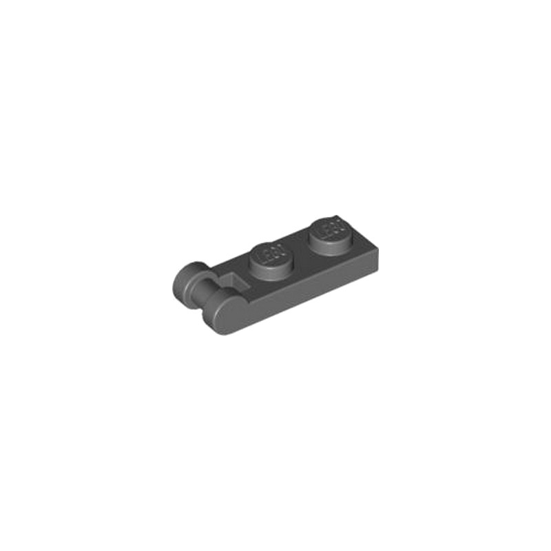 LEGO 4521187 PLATE 1X2 W/SHAFT Ø3.2 - DARK STONE GREY