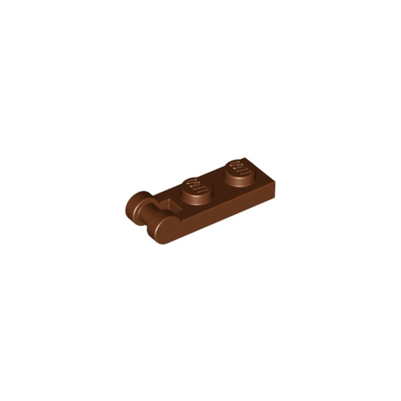 LEGO 6102975 PLATE 1X2 W/SHAFT Ø3.2 - REDDISH BROWN