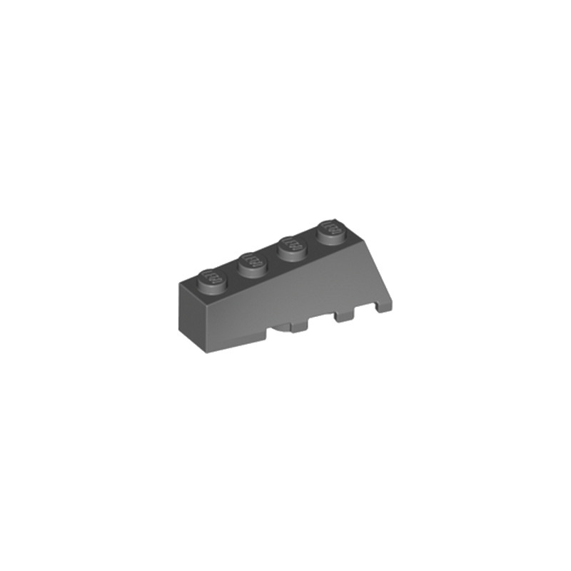 LEGO 4298580 LEFT BRICK 2X4 W/BOW/ANGLE - DARK STONE GREY