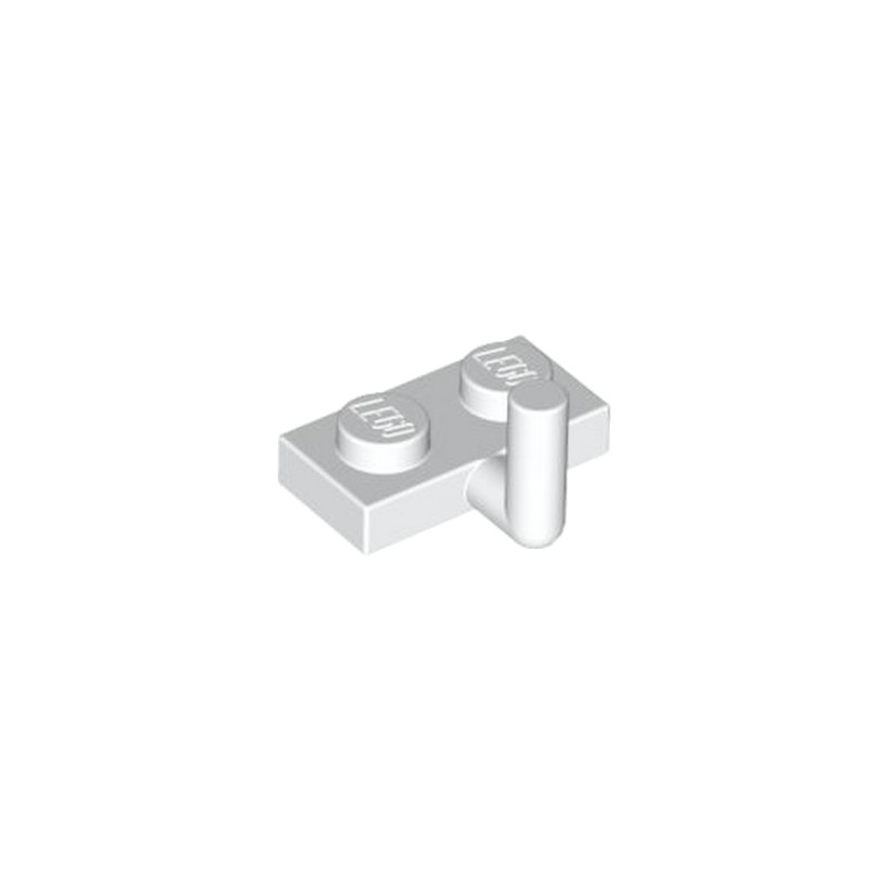 LEGO 6261349 PLATE W. HOOK 1X2 - BLANC