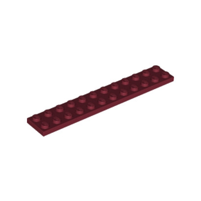 LEGO 4279712 PLATE 2X12 - NEW DARK RED