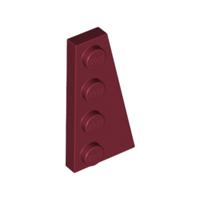 LEGO 6010007 RIGHT PLATE 2X4 W/ANGLE - NEW DARK RED