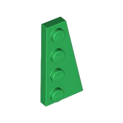 LEGO 4543259 RIGHT PLATE 2X4 W/ANGLE - DARK GREEN