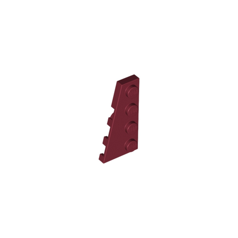 LEGO 6008593 LEFT PLATE 2X4 W/ANGLE - NEW DARK RED
