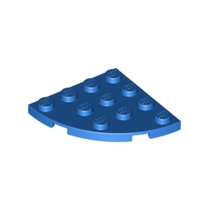 LEGO 6146306 PLATE 4X4, 1/4 CIRCLE - BLEU