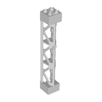 LEGO 6186292 LATTICE TOWER 2X2X10 W/CROSS - MEDIUM STONE GREY