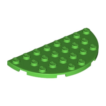 LEGO 6133847 - 1/2 ROND PLAT 4X8 - BRIGHT GREEN