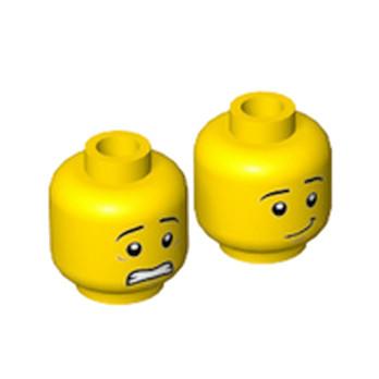 LEGO 6182787 MAN HEAD (DUAL FACE) - YELLOW