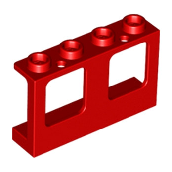 LEGO 4567872 WALL W/WINDOW W.RADIUS 1X4X2 - RED