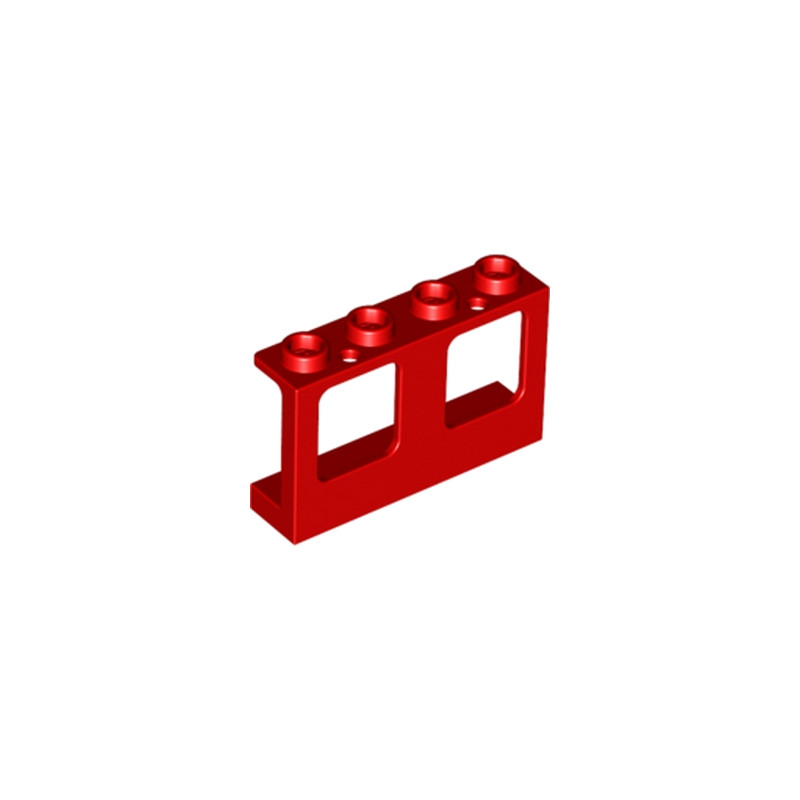 LEGO 4567872 WALL W/WINDOW W.RADIUS 1X4X2 - RED