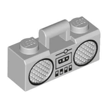 LEGO 6138216 POSTE DE RADIO - MEDIUM STONE GREY 