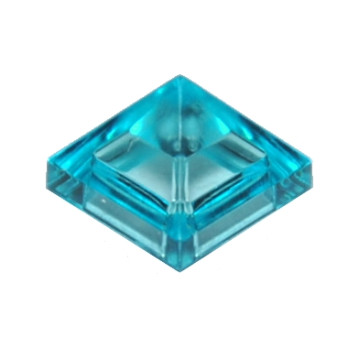 LEGO 6164329 - Tuile Pyramide 1X1X2/3  - Bleu Transparent