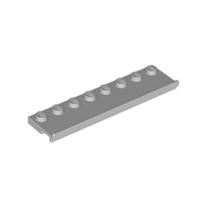 LEGO 4222019  PLATE 2X8 W/GLIDING GROOVE - MEDIUM STONE GREY
