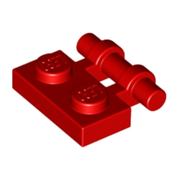 LEGO 254021 PLATE 1X2 W. STICK - ROUGE
