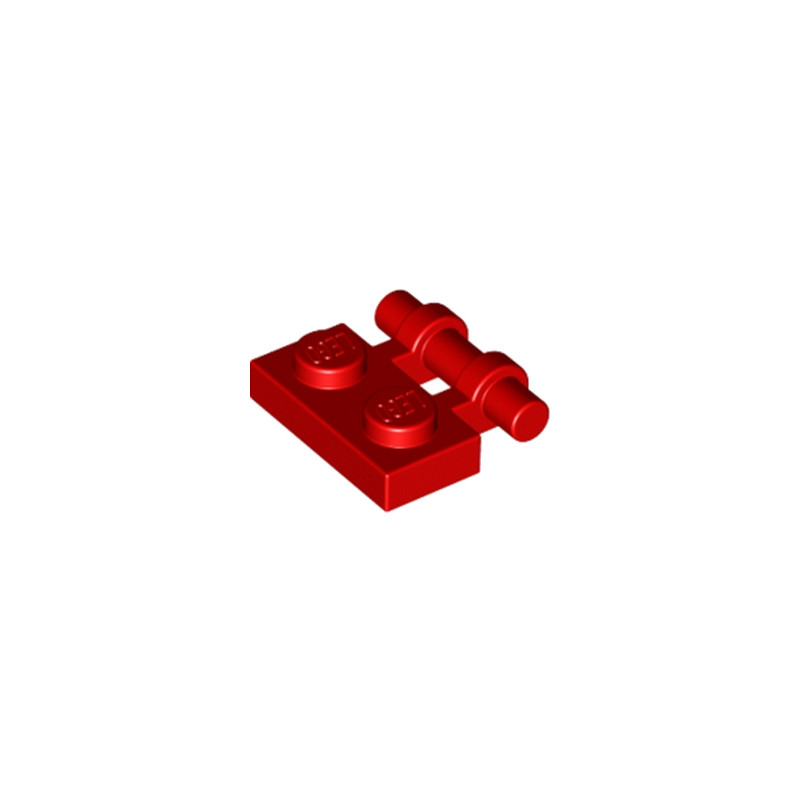 LEGO 254021 PLATE 1X2 W. STICK - ROUGE