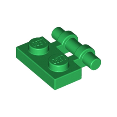 LEGO 254028 PLATE 1X2 W. STICK - DARK GREEN