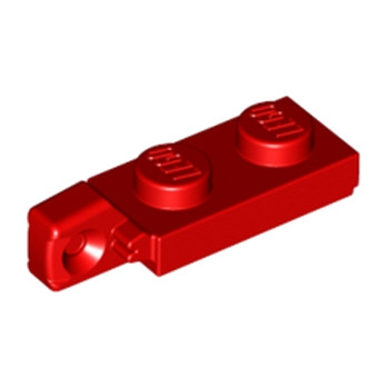 LEGO 6266222 PLATE 1X2 W/STUB VERTICAL/END - ROUGE
