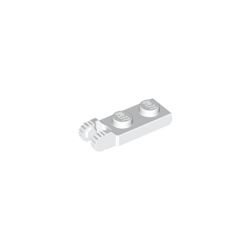 LEGO 6267044 PLATE 1X2 W/FORK/VERTICAL/END - WHITE