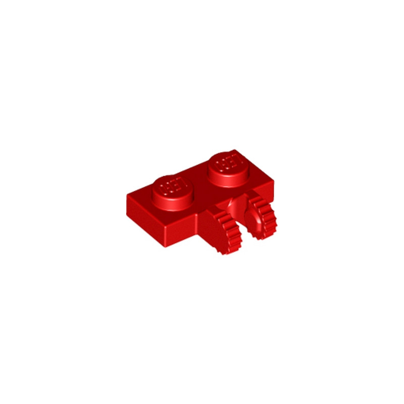 LEGO 4515338 PLATE 1X2 W/FORK, VERTICAL - ROUGE