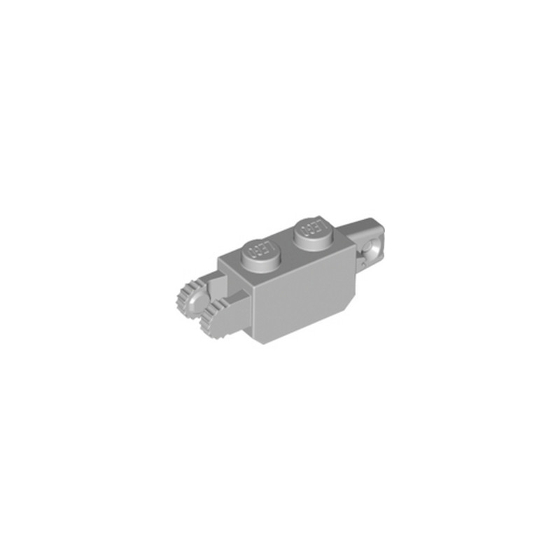 LEGO 4211667 BRIQUE 1X2 FRIC/STUB/FORK VERT. - MEDIUM STONE GREY