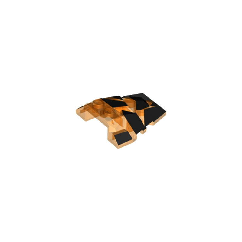 LEGO 6132333  ROOF ROCK TILE 4X4 W.ANGLE - ORANGE TRANSPARENT / NOIR