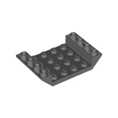 LEGO 4212508 INV. ROOF TILE 4X6, 3XØ4.9 - DARK STONE GREY